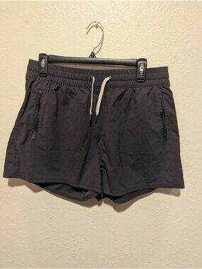 Vuori Scout Short Womens Large Grey Drawstrings Elastic Waist Casual Shorts